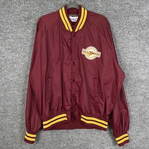 Vintage Chalk Line Minnesota Golden Gophers‎ Satin Bomber Jacket - XL Maroon
